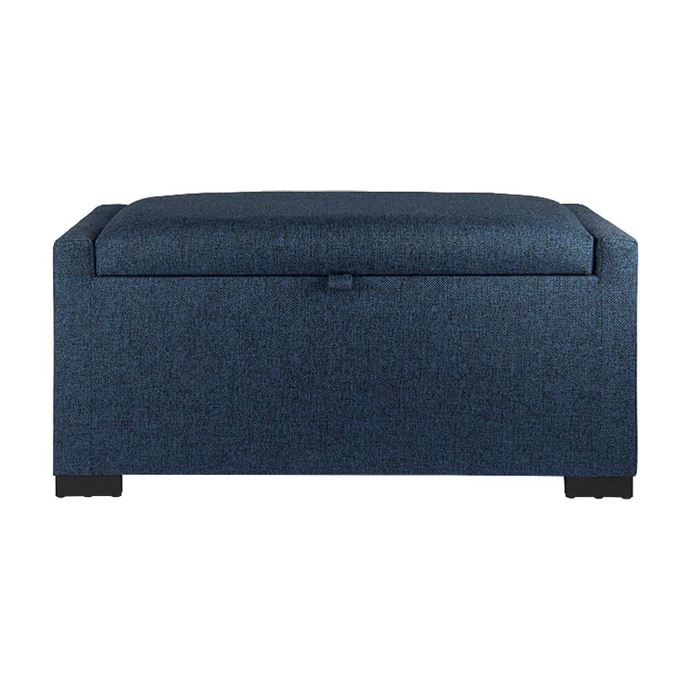 Banqueta Con Ba&uacute;l Leyzy Azul Omega 40x55x105 Cm M&aacute;xima Design image number 0.0