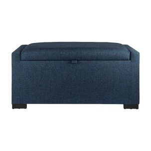 Banqueta Con Ba&uacute;l Leyzy Azul Omega 40x55x105 Cm M&aacute;xima Design