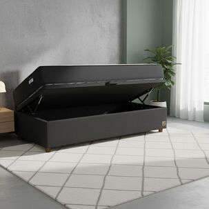 Base Cama Mons Ba&uacute;l 190 Negro / 1 Plaza / Base Normal