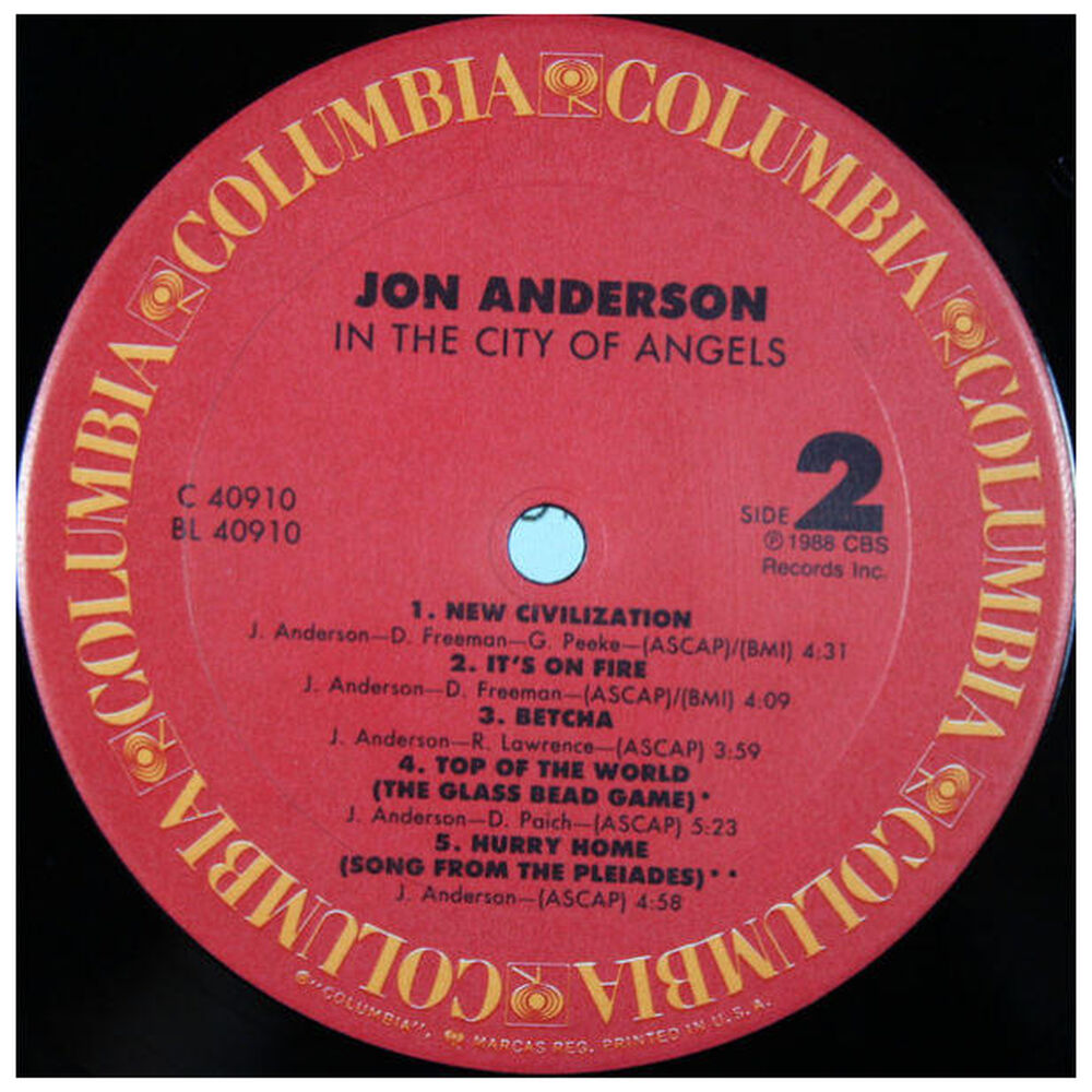 Jon anderson - in the city of angels | vinilo usado image number 2.0