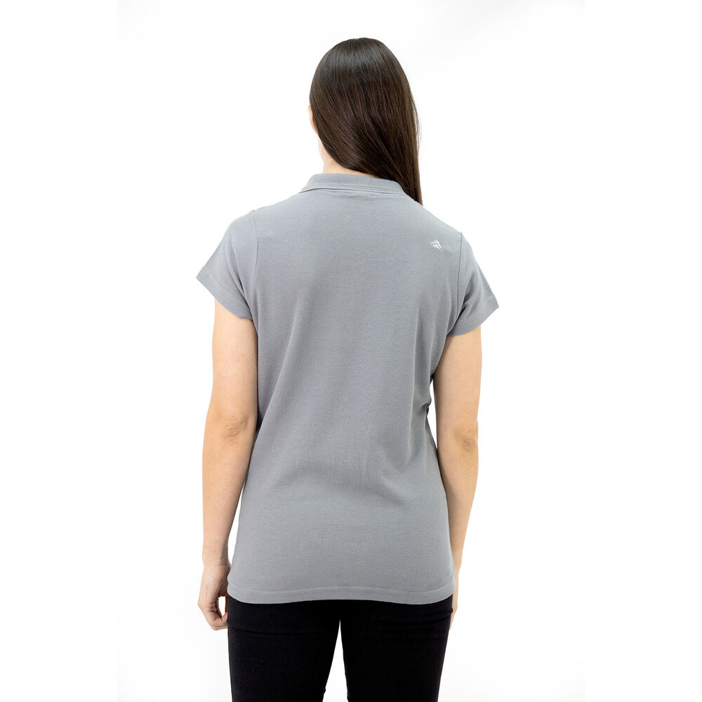 Polera Pique Quebec Manga Corta Gris Mujer image number 3.0