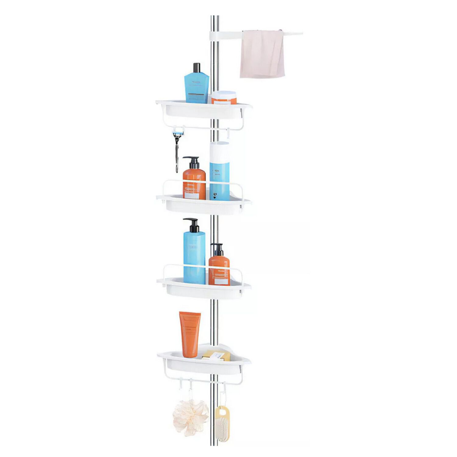 Esquinero Organizador Ba&ntilde;o Ducha Multiuso 4 Repisas Ajustable image number 2.0