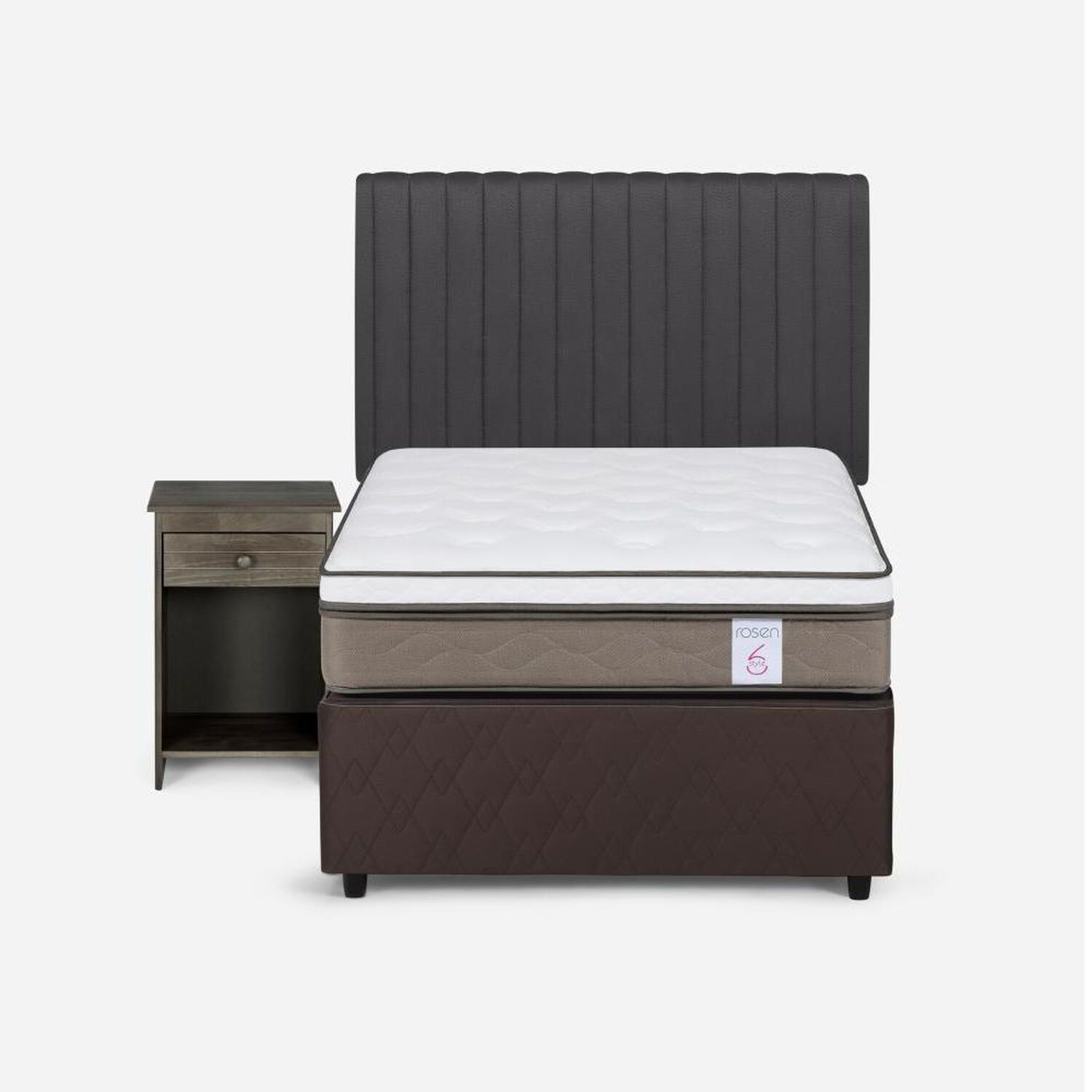 Cama Nido Rosen New Style 6 / 1.5 Plazas / Base Normal + Set De Maderas image number 0.0