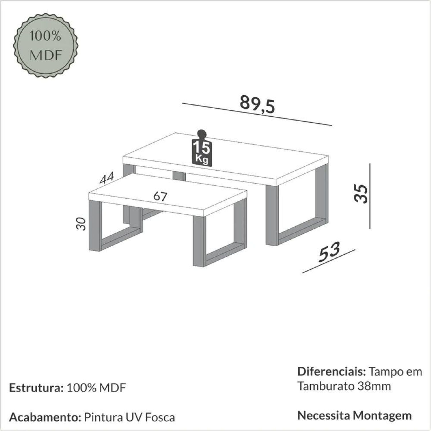 Mesa De Centro Roca Yulton Modular image number 1.0