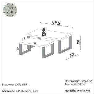 Mesa De Centro Roca Yulton Modular