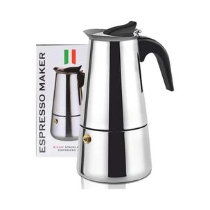 Cafetera Italiana Inoxidable Cafetera Espresso 4 Tazas