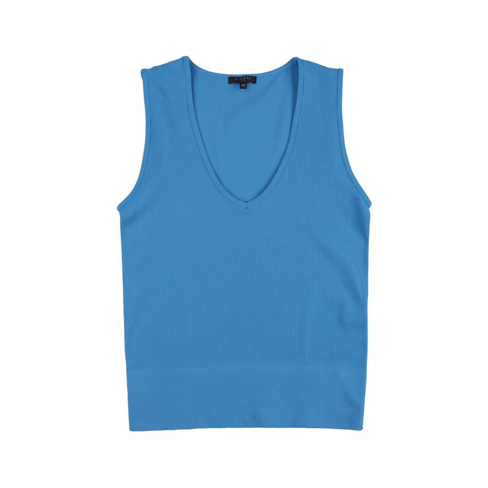 Polera Crop Sin Mangas Cuello V Mujer Kimera image number 0.0