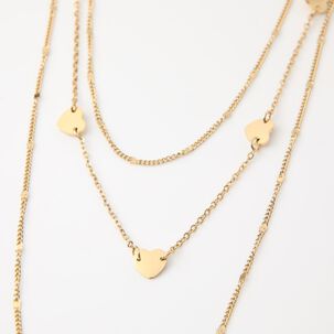 Collar Doble 19v69 Italia Dorado Mujer Stne112