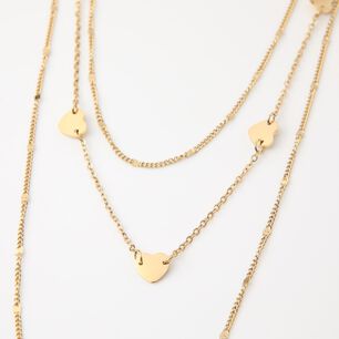 Collar Doble 19v69 Italia Dorado Mujer Stne112
