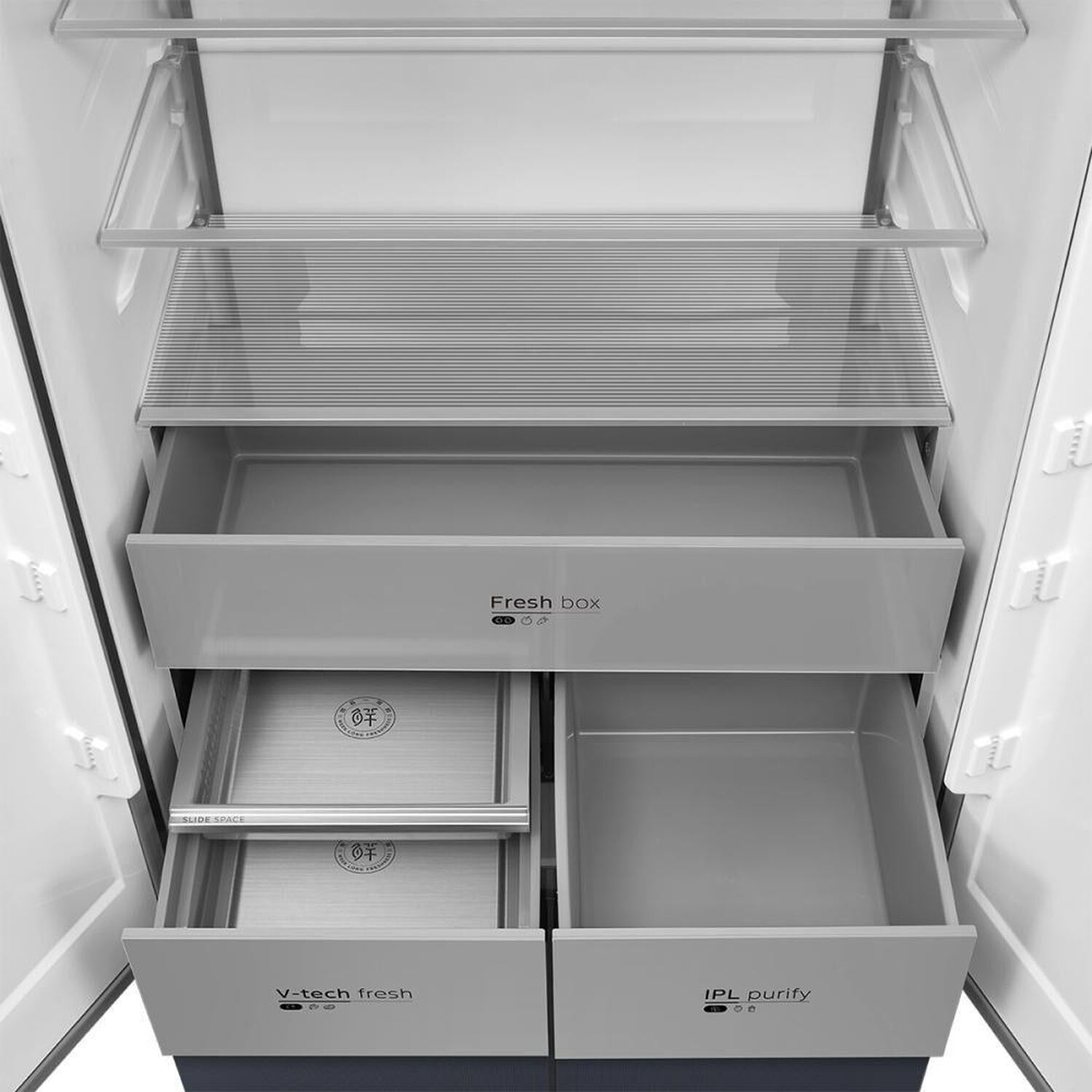 Refrigerador PERFECT FIT Side by Side Midea MDRMD706BIE70 / No Frost / 527 Litros / D image number 5.0