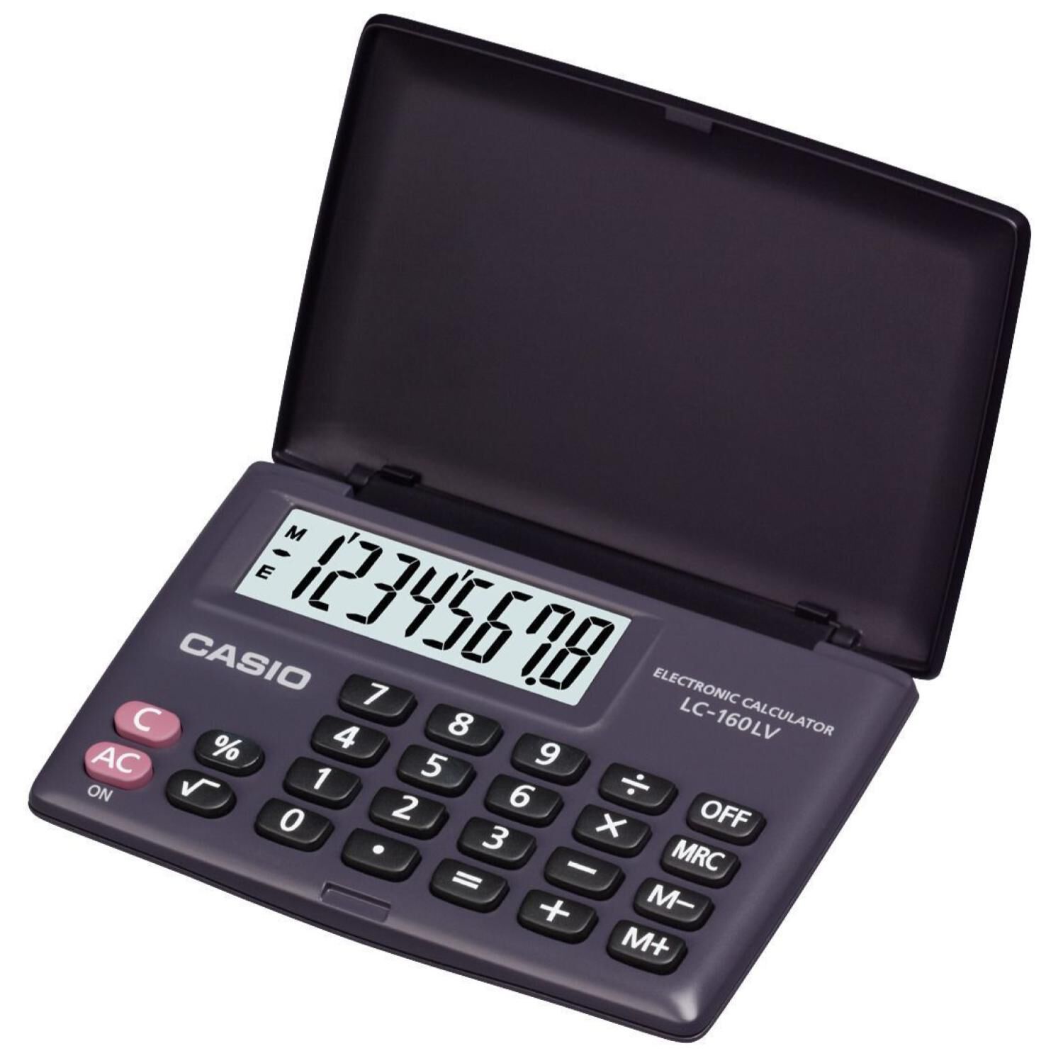 Calculadora Bolsillo Plegable 8 Digitos Negro Lc160lv image number 0.0