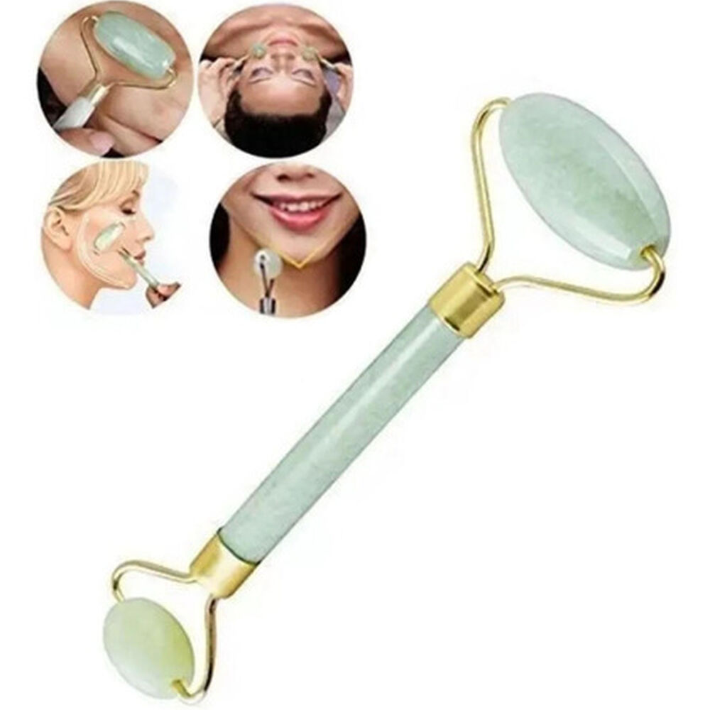 Rodillo Masajeador Facial Y Piedra De Jade 100% Natural image number 6.0