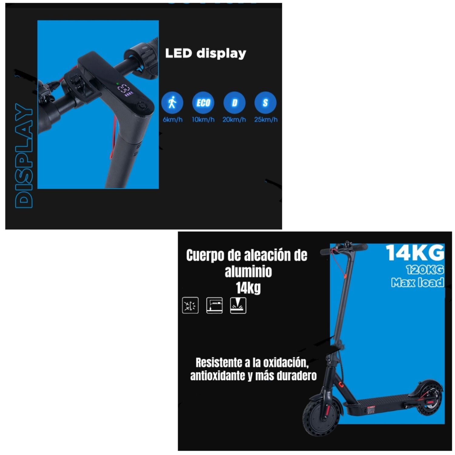 Scooter El&eacute;ctrico Aluminio Con App 30km 36v 350w E9pro image number 7.0
