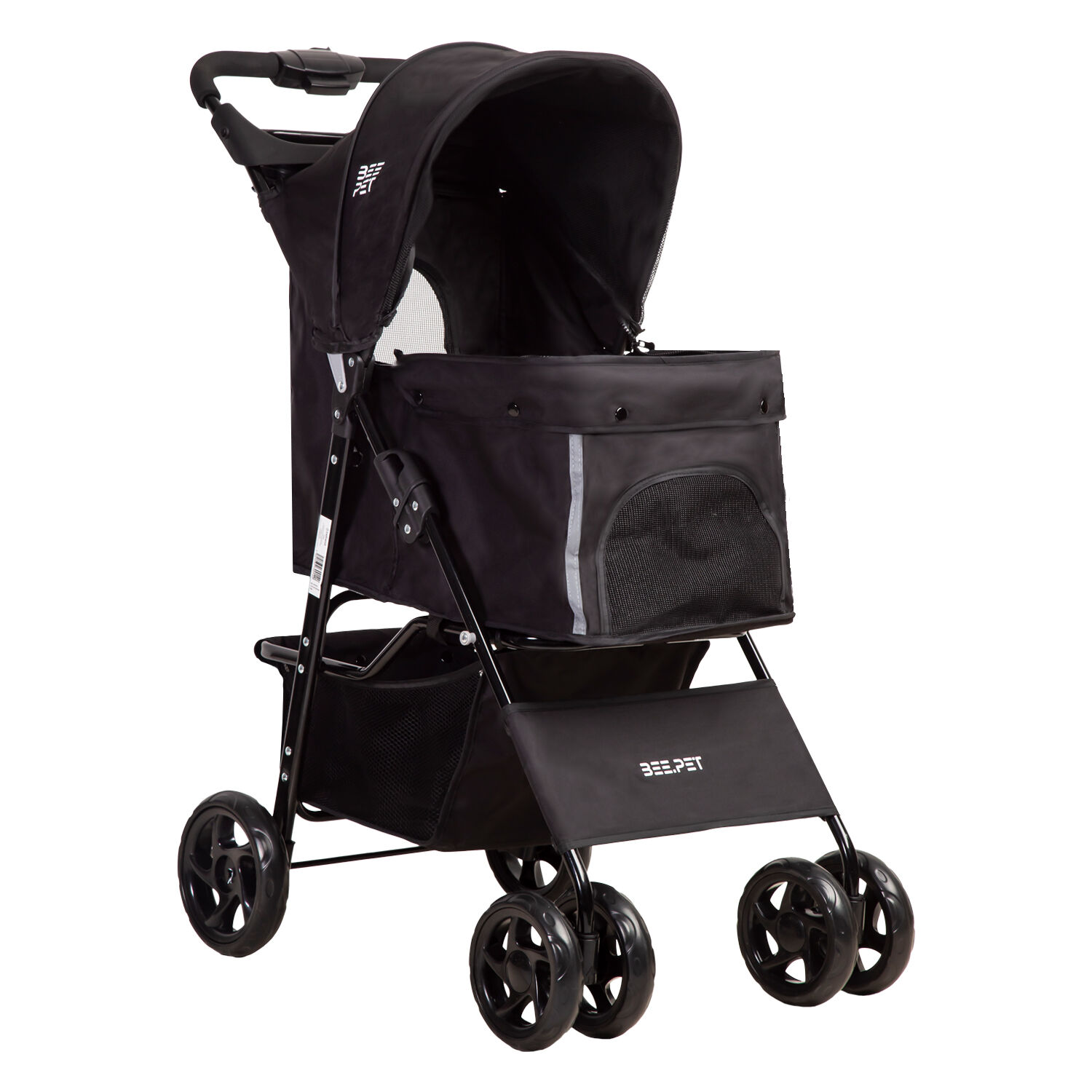 Coche Mascota Plegable Pro Perro Gato Negro Beepet Bebesit image number 0.0