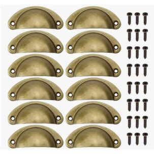 Set 12 Tiradores Para Muebles Dorado