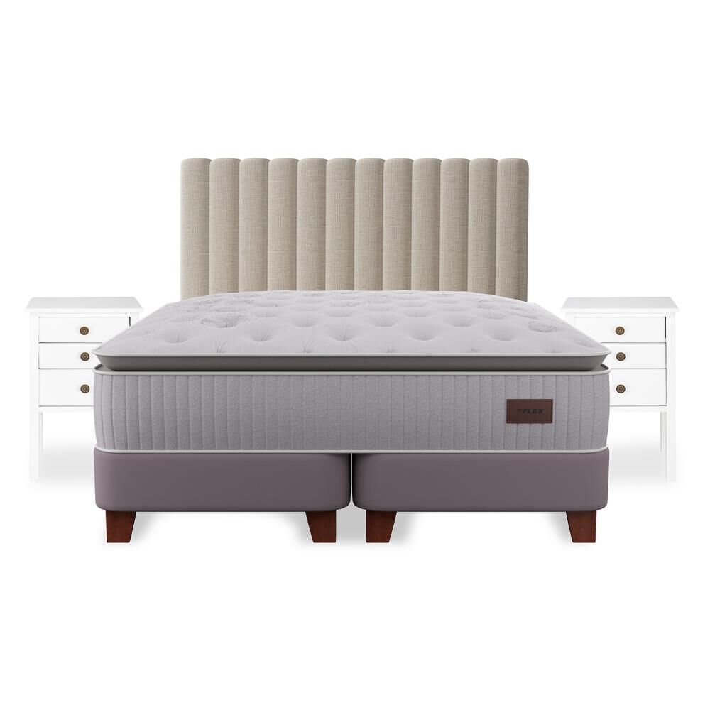 Cama Europea Flex Heritage / King / Base Dividida + Set De Maderas image number 1.0