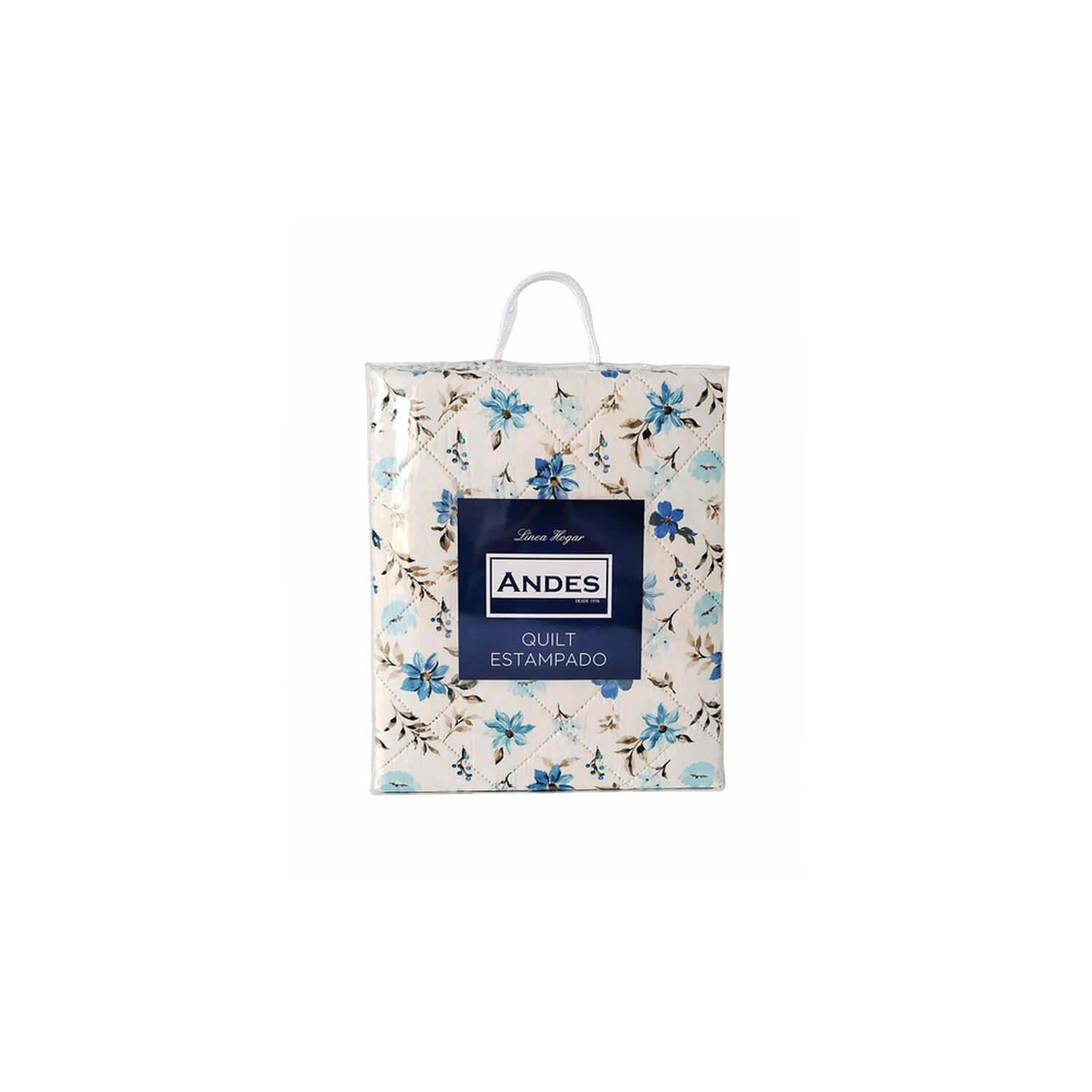 Quilt Andes Estampado Flor Azul 1.5 Pl image number 1.0