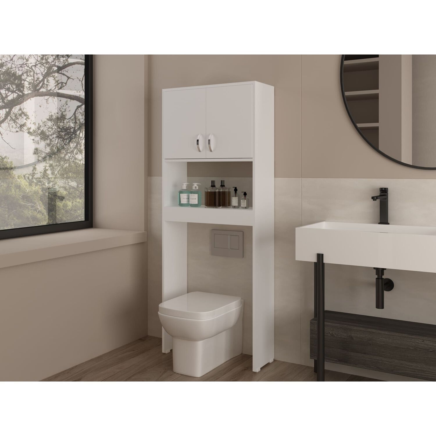 Estante Organizador Wc 2 Puertas Fm-013b - Blanco image number 7.0