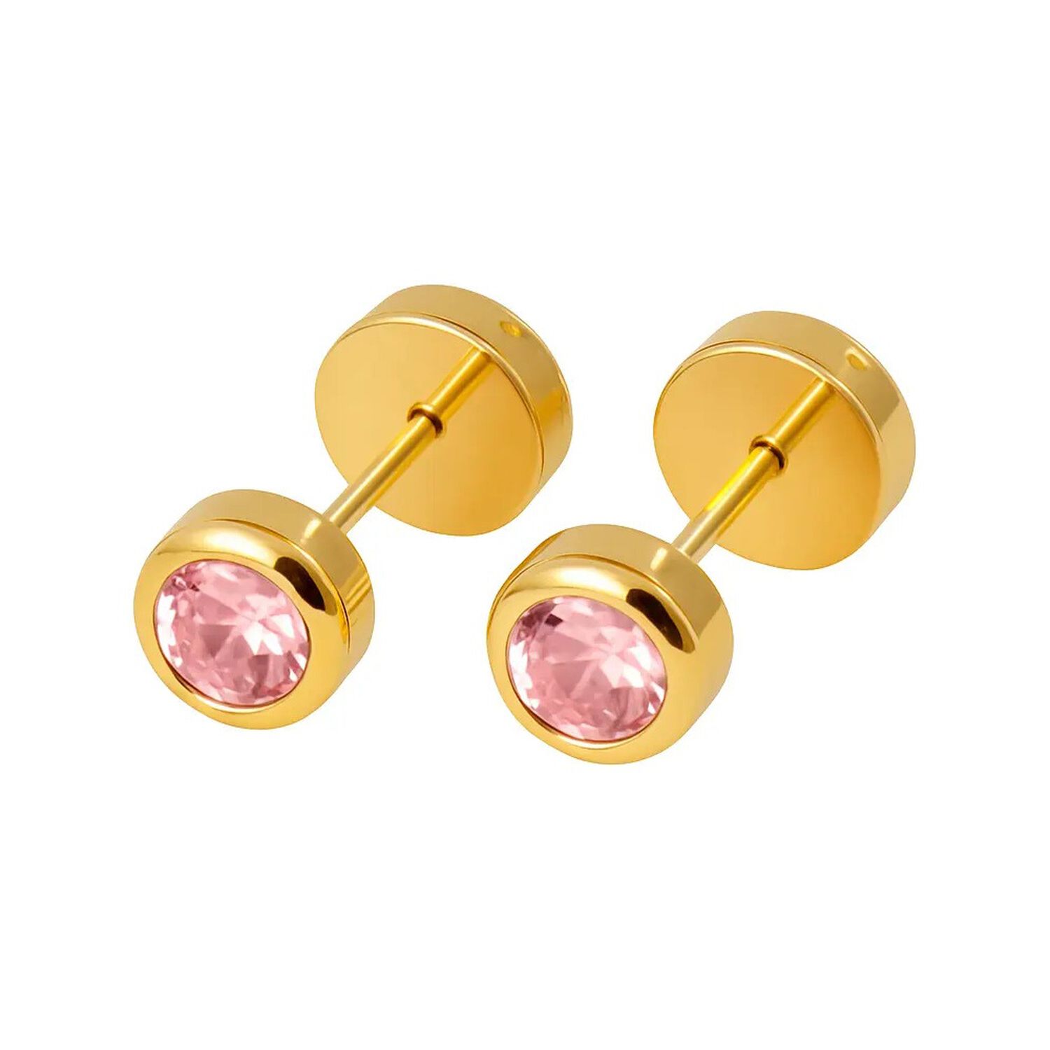 Aros Abridores Punto De Luz 4mm Oro 18k Circ&oacute;n Beb&eacute; Ni&ntilde;a image number 3.0