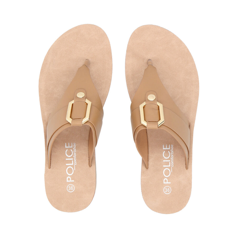 Sandalia Mujer Camel Sole Police image number 1.0