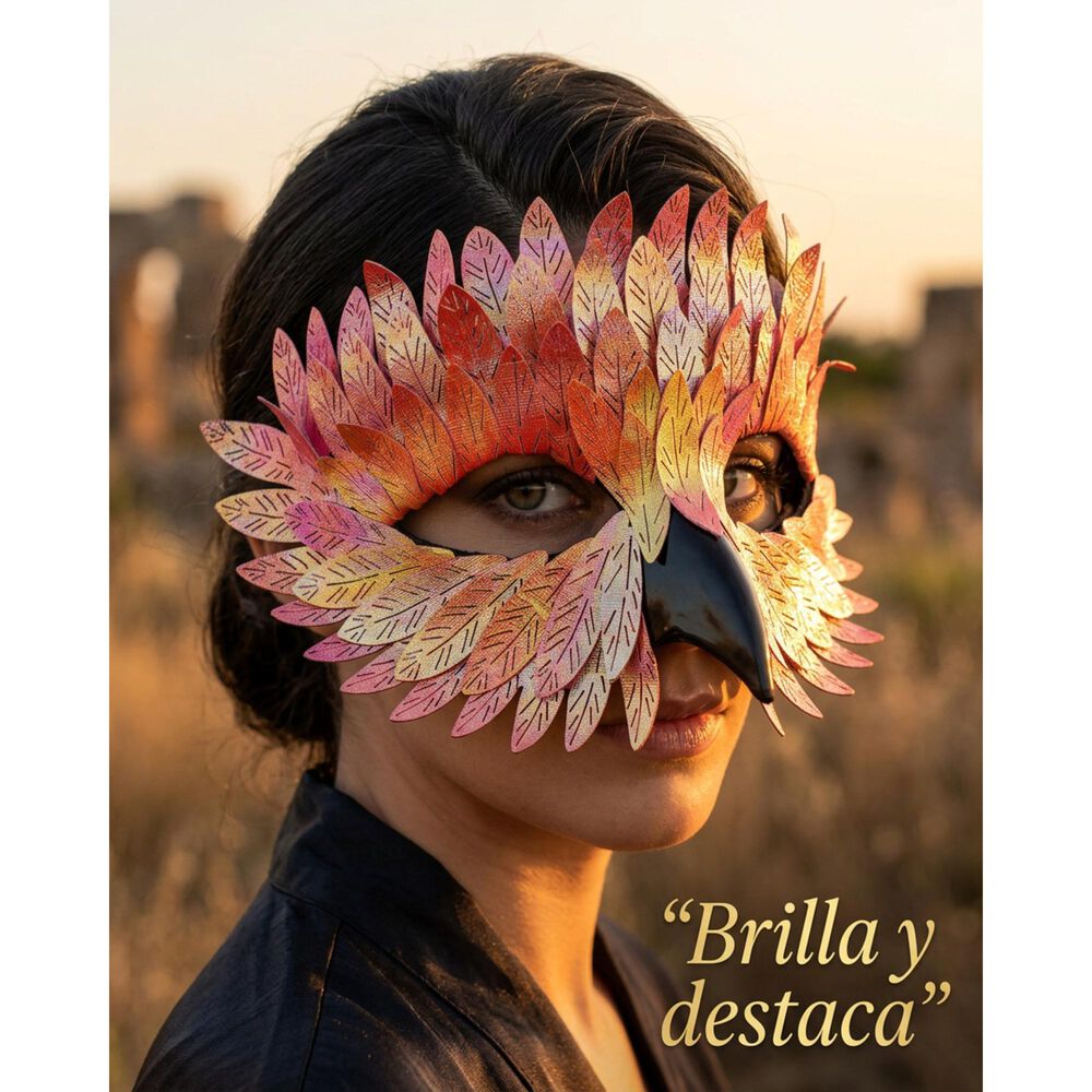 M&aacute;scara Pajaro Ave Plumas Carnaval Veneciano Para Disfraz image number 19.0