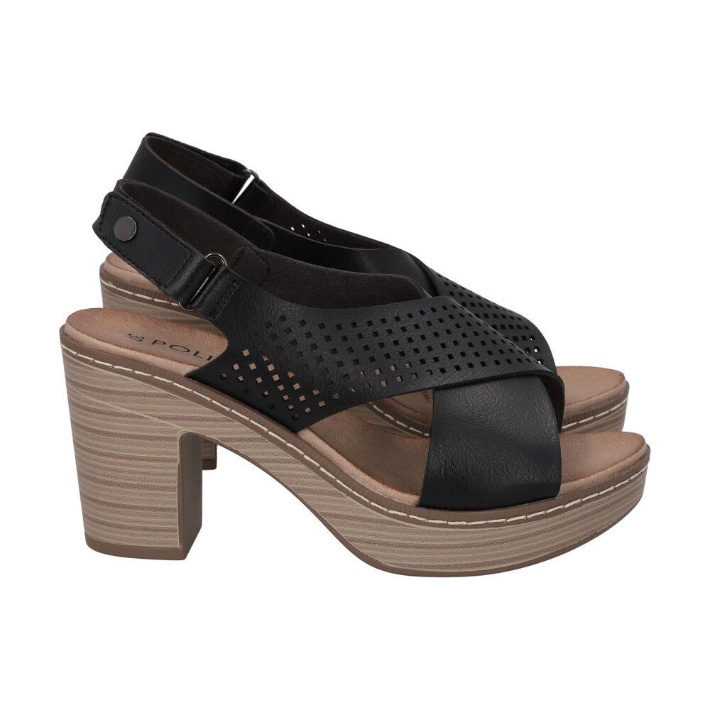 Sandalia Mujer Negro Martina 2 Police image number 2.0