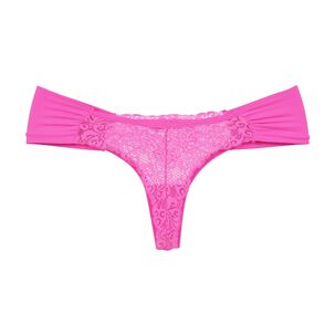 Colaless Lateral Drapeada Y Encaje Rosa 2rios