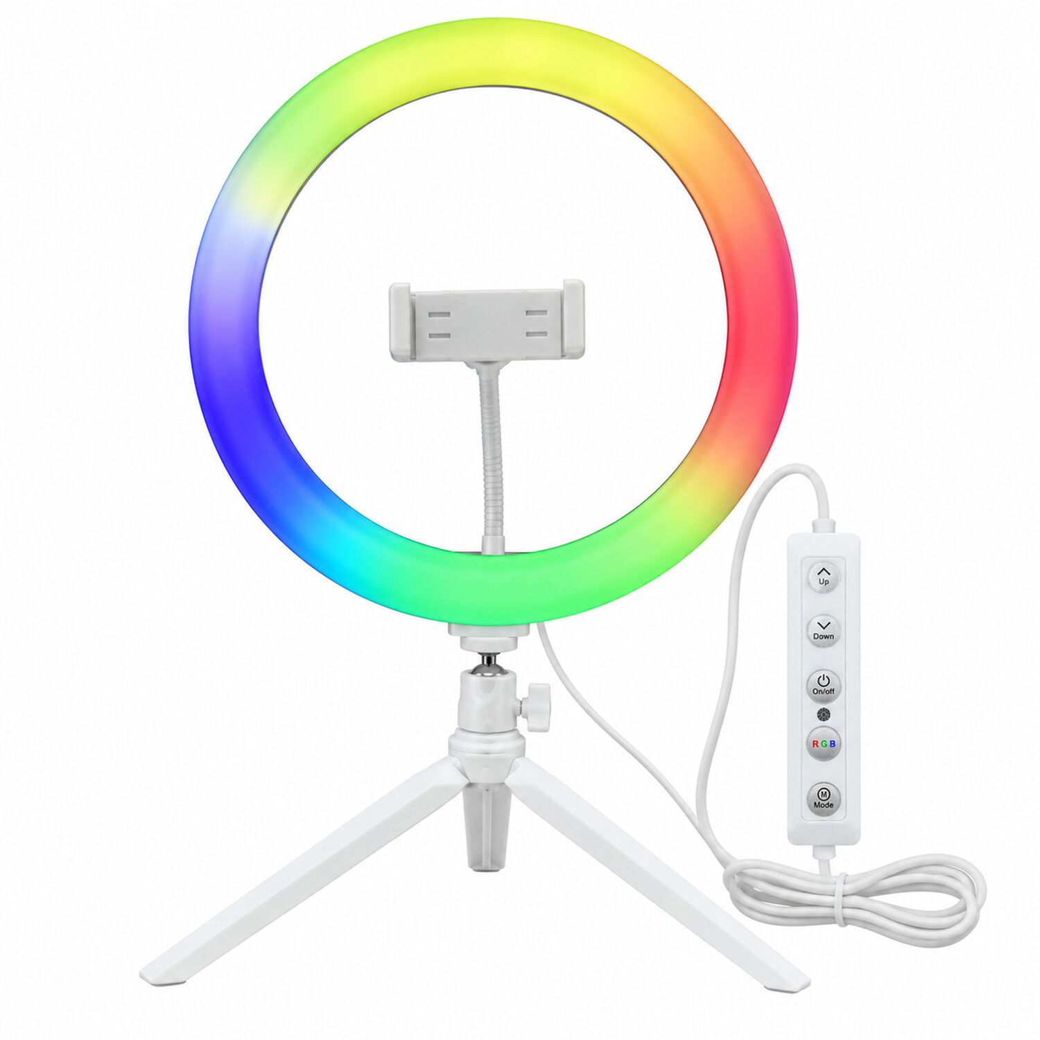 Aro De Luz Multicolor Rgb 12" Con Soporte Para Smartphone image number 4.0