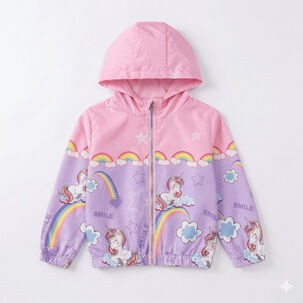 Chaqueta Ni&ntilde;o Impermeable Con Capucha Cortaviento Infantil