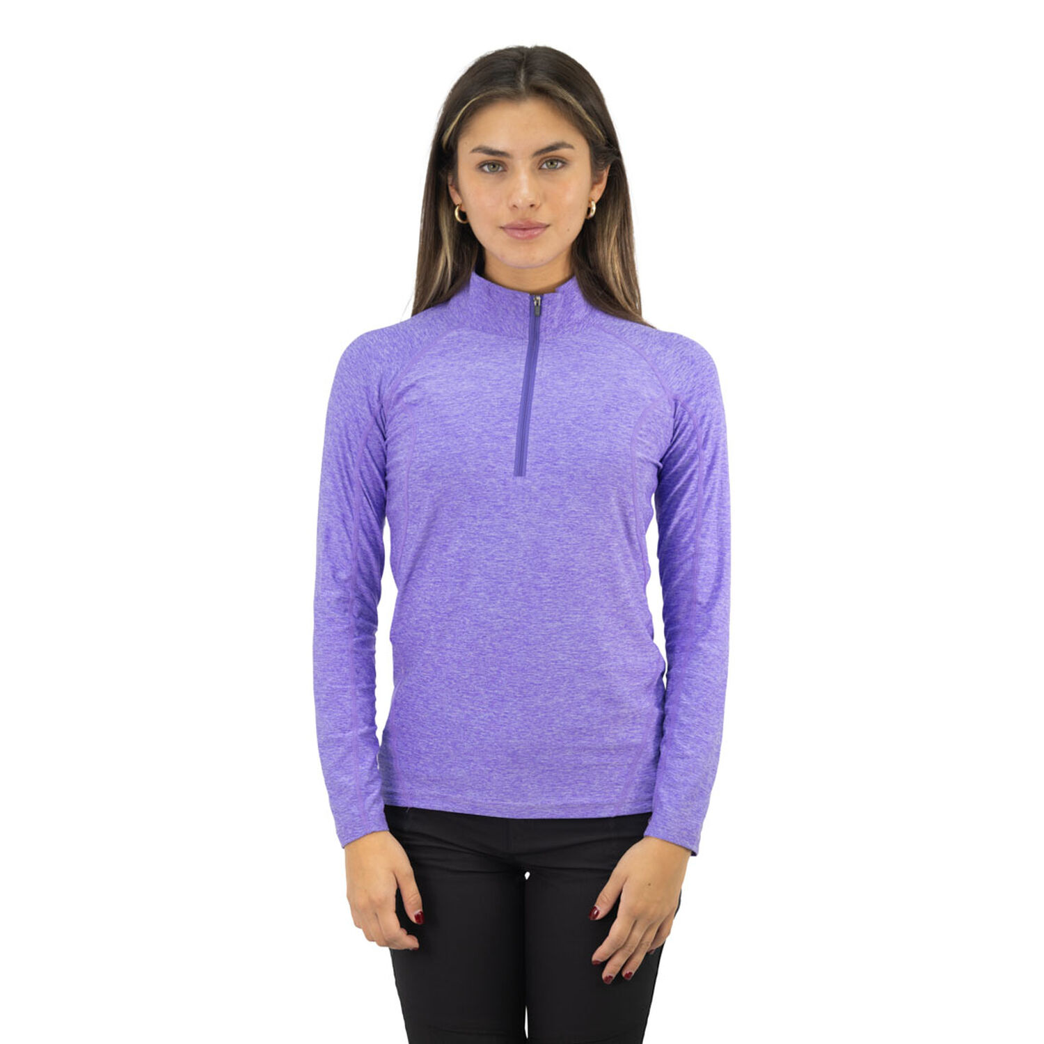 Polera Dry Fit Hw Manga Larga Mujer Lila image number 0.0