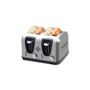 Tostador Eléctrico 4 Rebanadas Acero Color Gris Easytoast Pro Potencia 1450w
