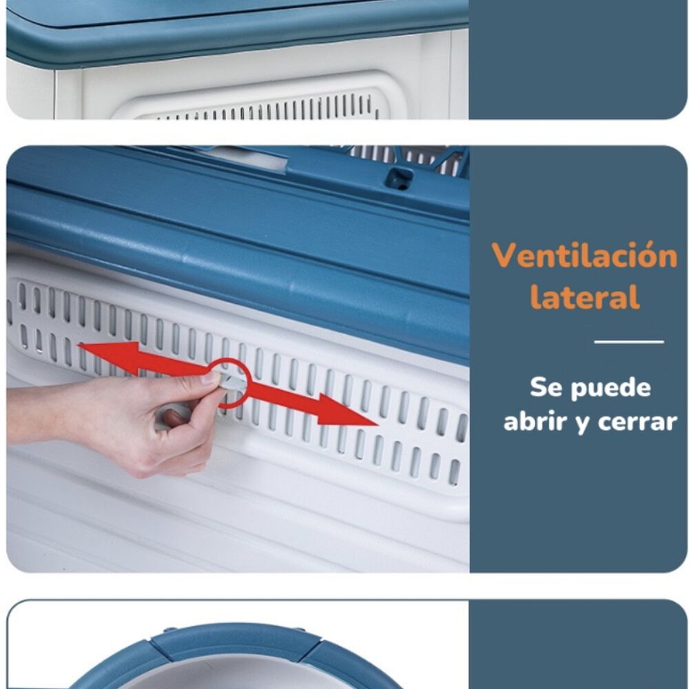 Casa De Perro Mascota Exterior Mediana 75cm Azul Lubabycas image number 3.0