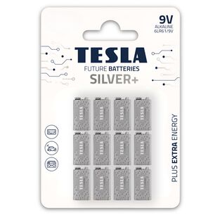 Pack 12 Bater&iacute;as 9v Tesla Silver+ Alcalina High Power
