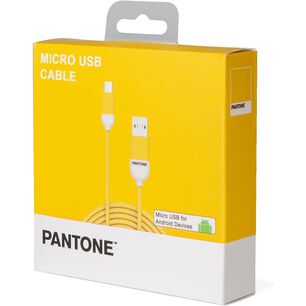 Cable De Datos Micro Usb 1 Mt Pantone High Speed Amarillo
