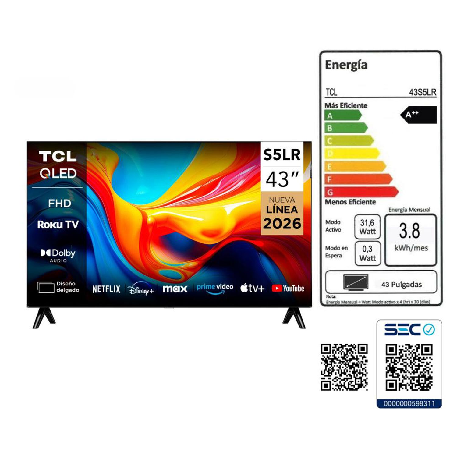 Led 43 " TCL S5LR / Full HD / Smart TV image number 9.0