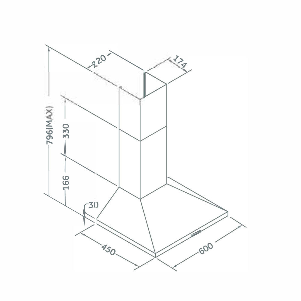 Campana Piramidal Groner Inox 60cm image number 3.0