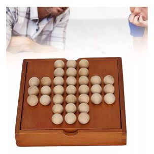Juego De Mesa Solitario Madera