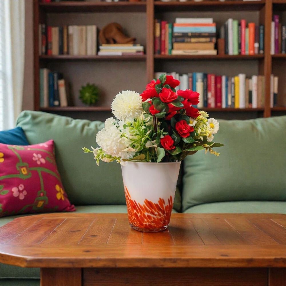 Florero De Vidrio Fabricado En Polonia 16 Cm Rojo image number 3.0