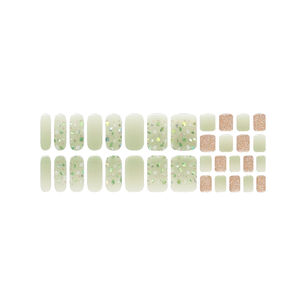 U&ntilde;as Sticker Efecto Gel Tiolla Mix Green