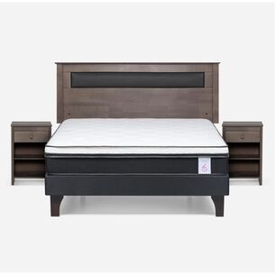 Cama Europea Rosen New Style 6 / 2 Plazas / Base Normal + Set De Maderas