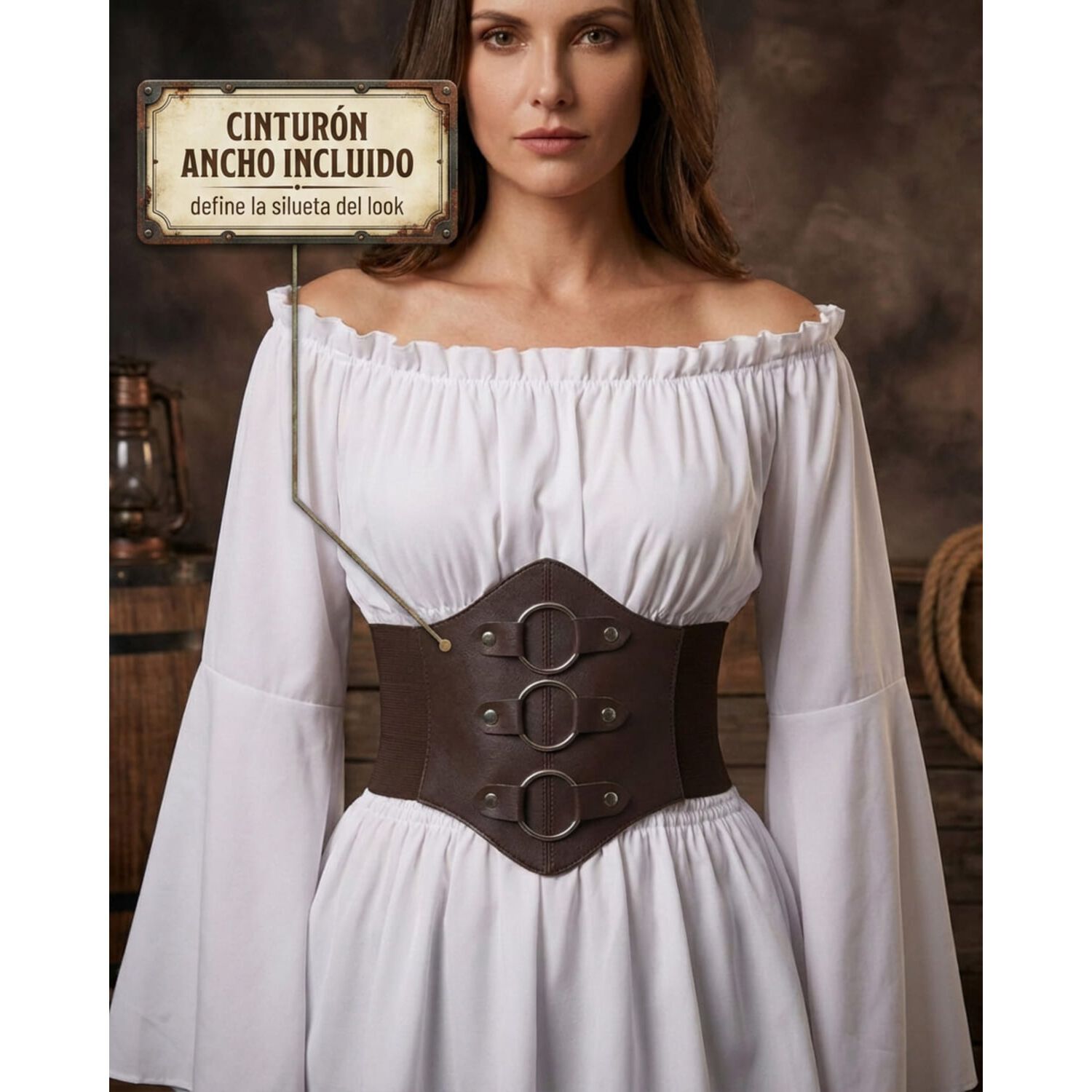 Disfraz Cosplay Camisa Medieval Medievo image number 3.0