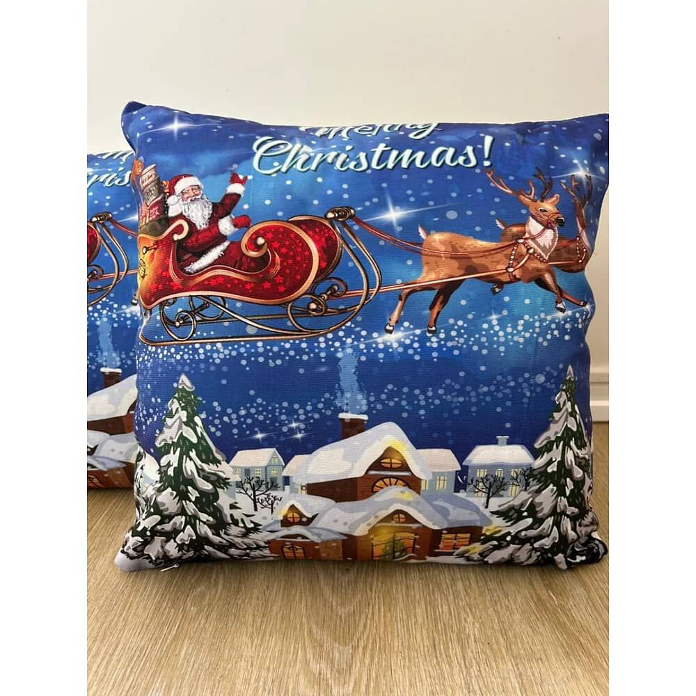 Set De 2 Cojines 45x45cm Navidad - Trineo Azul image number 2.0