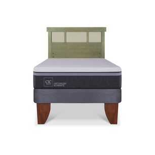 Cama Europea Cic Ortopedic Advance / 1.5 Plazas / Base Normal + Respaldo