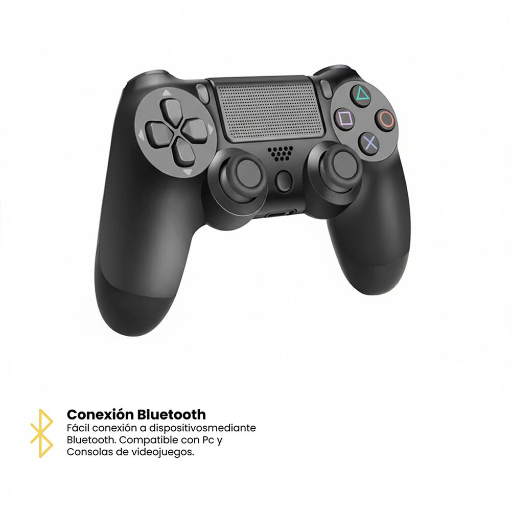 Control Joystick Inal&aacute;mbrico Doble Shock P4 Negro Levo image number 2.0