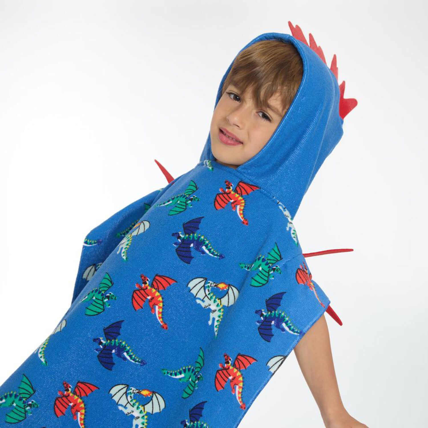Toalla Playa Capucha Casaideal Kids Dragon / 60 X 120 Cm image number 4.0
