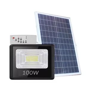 Foco Led Con Panel Solar 100w Montable Ajustable