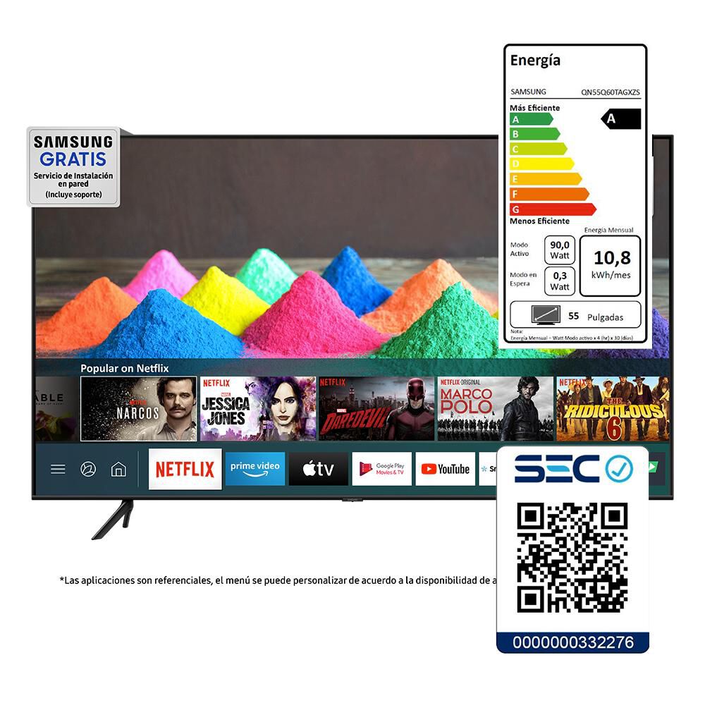 Qled Samsung QN55Q60 / 55" / Ultra Hd / 4k / Smart Tv image number 8.0