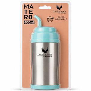 Vaso T&eacute;rmico Mug Para Mate De Acero Inoxidable Aqua 400ml+bombilla