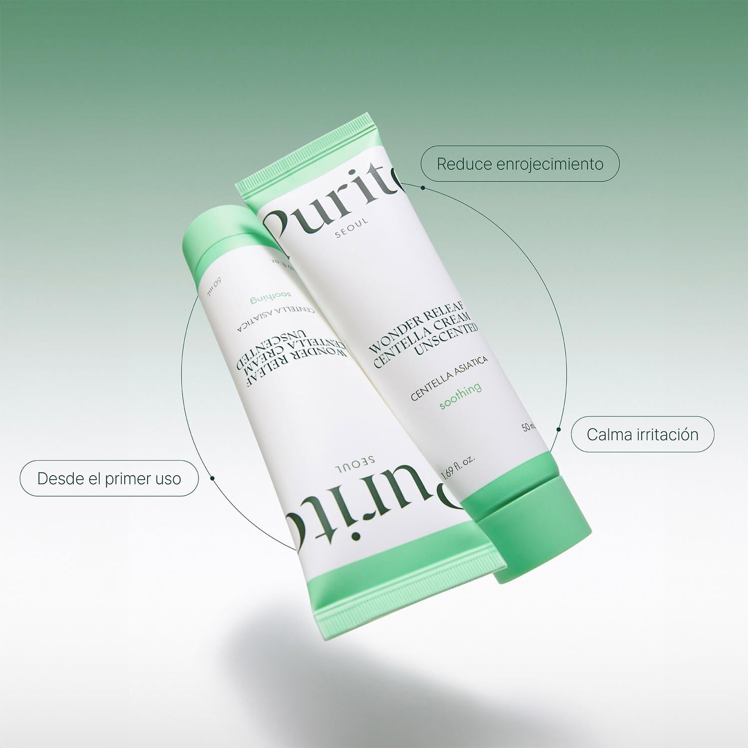 Crema Facial Centella 50ml Purito Wonder Releaf Sin Perfume image number 2.0