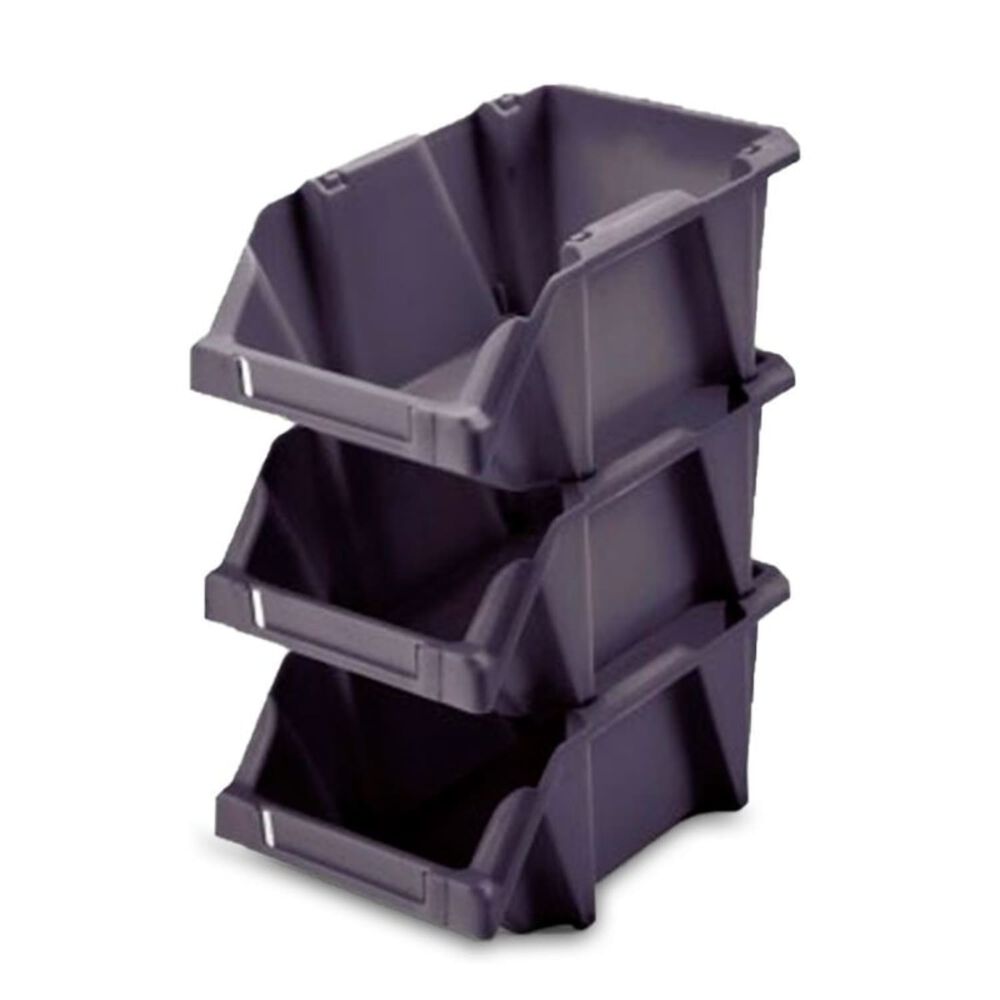 Set X 6 Organizadores Apilable #10 / Gris Oscuro Reyplast image number 3.0